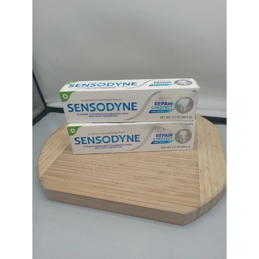 2 Sensodyne Repair & Protect Deep Repair Whitening Fluoride Toothpaste (3.4 oz)